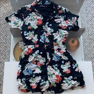 Abercrombie Floral Button Up Romper Size XS